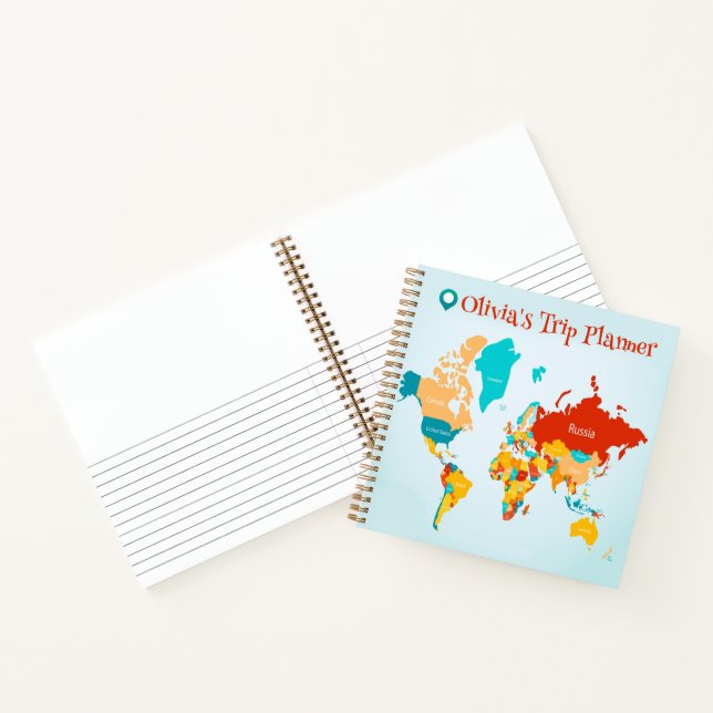 Carnet Planificateur de voyage personnalisé (Intérieur)