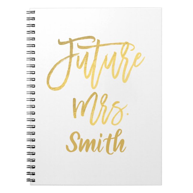 Carnet Planification de mariage moderne Script Future Mrs (Devant)