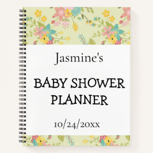 Carnet Planneur de douche Jaune Rose Vert Florals