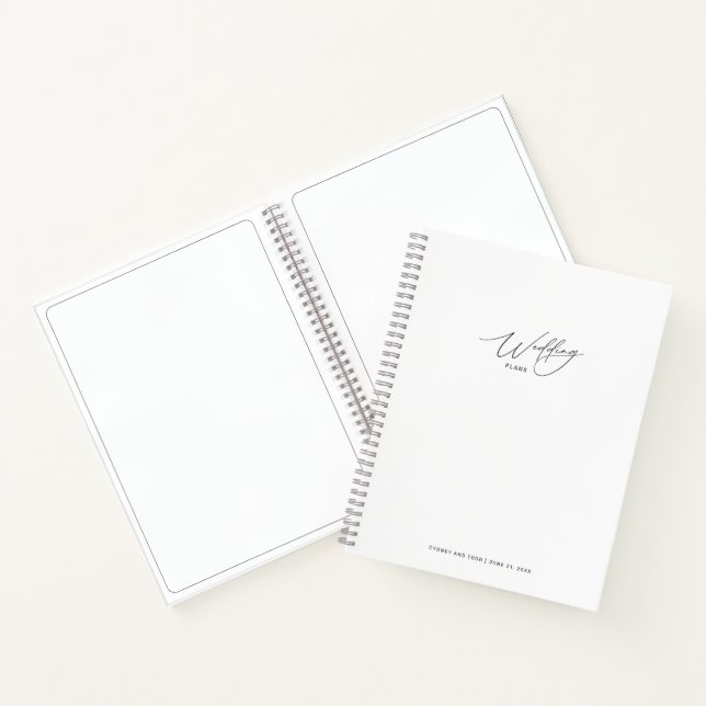 Carnet Plans minimalistes de Mariage blanc (Intérieur)