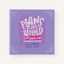 Plans pour World Domination Notebook (violet)