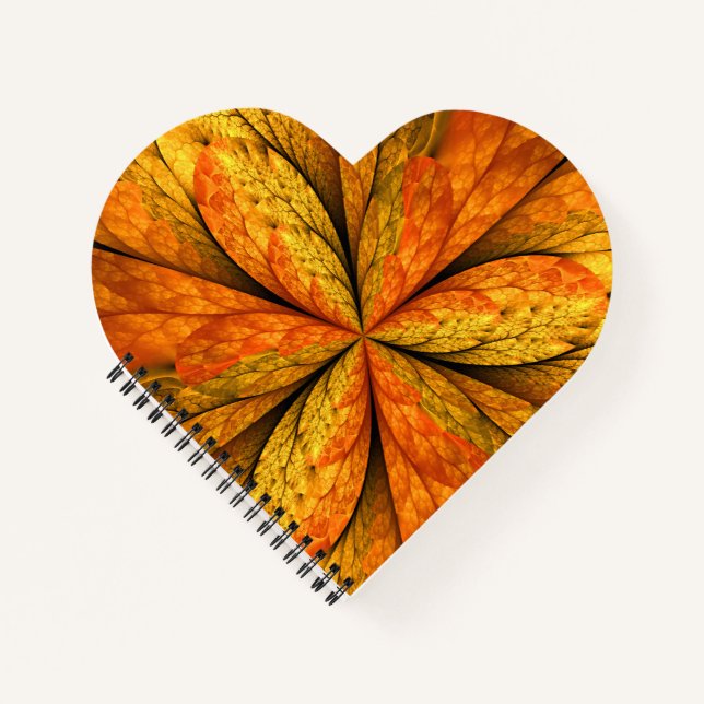 Carnet Plante d'automne, Abstrait moderne Fractal Art Lea (Devant)