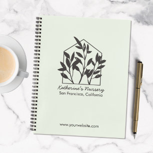 Carnet Plante d'intérieur noire minimaliste abstraite mod