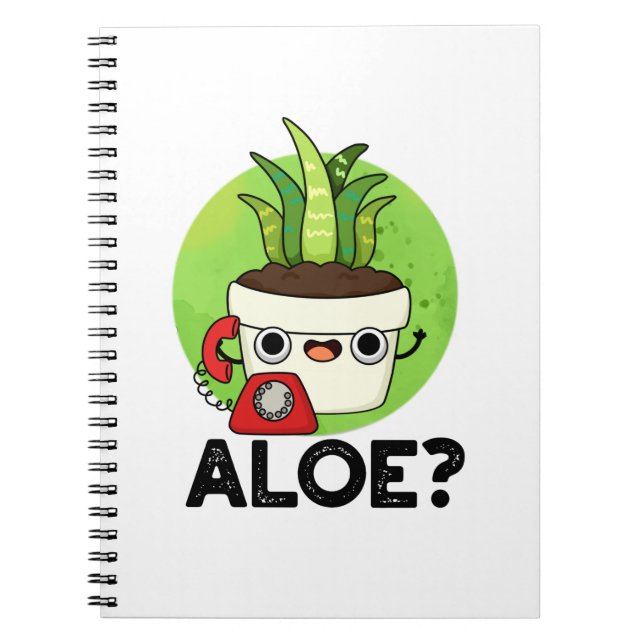 Carnet Plante drôle d'Aloe Bonjour Jeu de mots  (Devant)