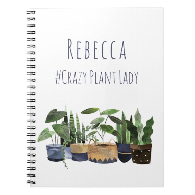 Carnet Plante fou Lady Pot Plante |Carnet Jardin de Cactu (Devant)