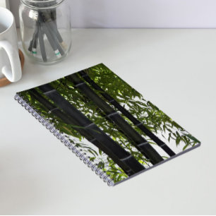 Carnet Plantes de bambou noir floral