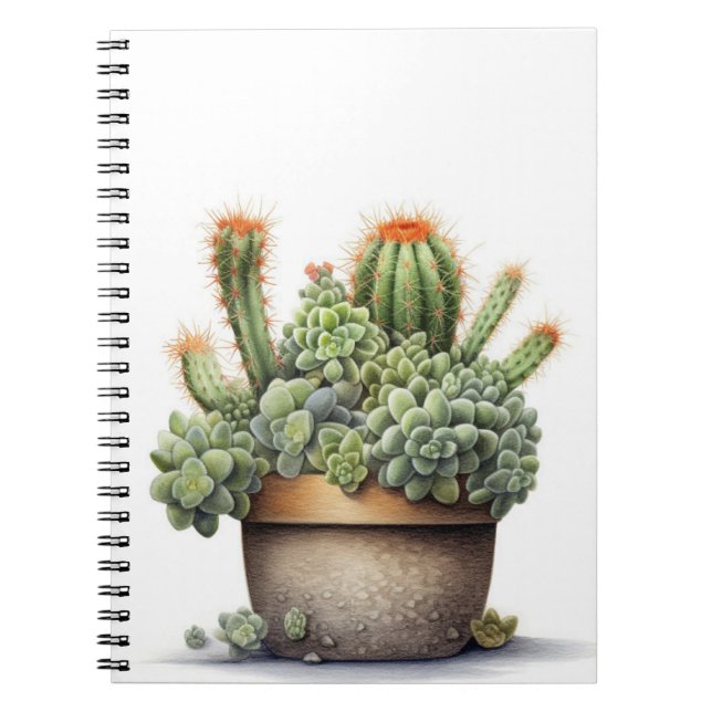 Carnet Plantes de cactus en pot (Devant)