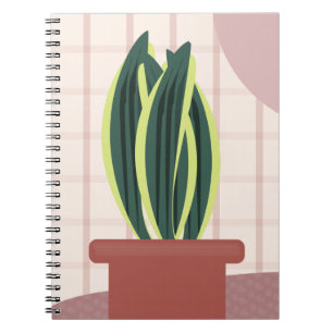 Carnet Plantes de serpent sur Plaid Blush Arrière - plan 