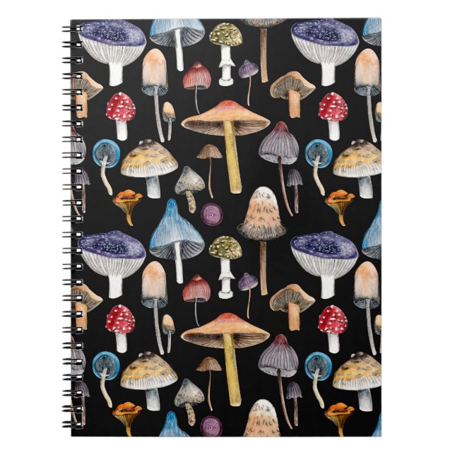 Carnet Plantes forestiers : champignons d'aquarelle, patt (Devant)