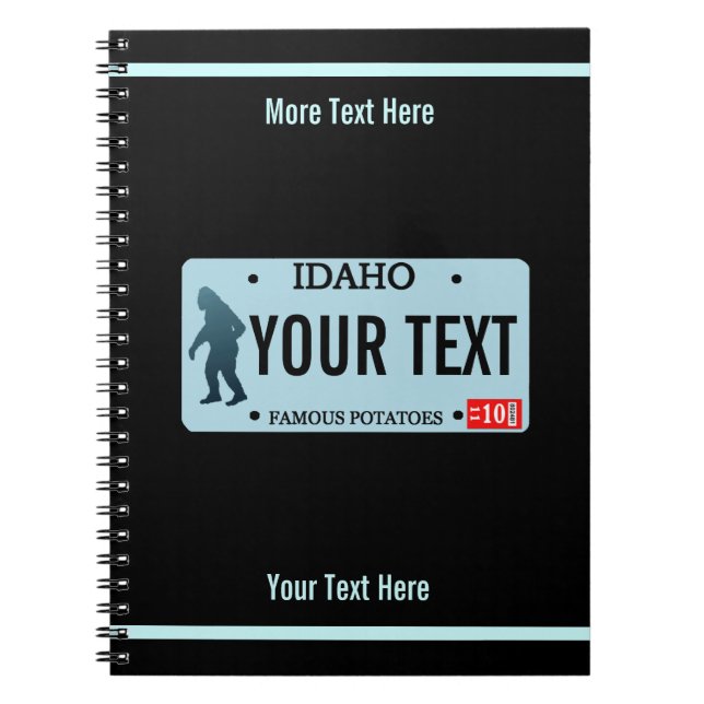 Carnet Plaque de licence Idaho Sasquatch (Devant)