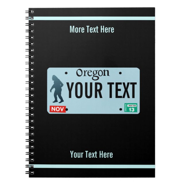 Carnet Plaque de licence Oregon Sasquatch (Devant)