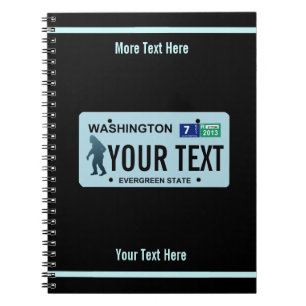 Carnet Plaque de licence Washington Sasquatch