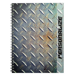 Carnet Plaque en acier à plaque diamantée robuste avec gr