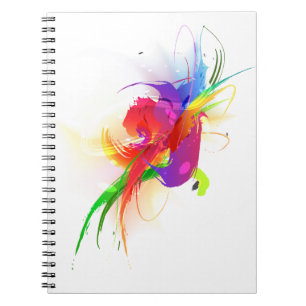 Carnet Plaques de peinture Abstraites Rainbow Lorikeet