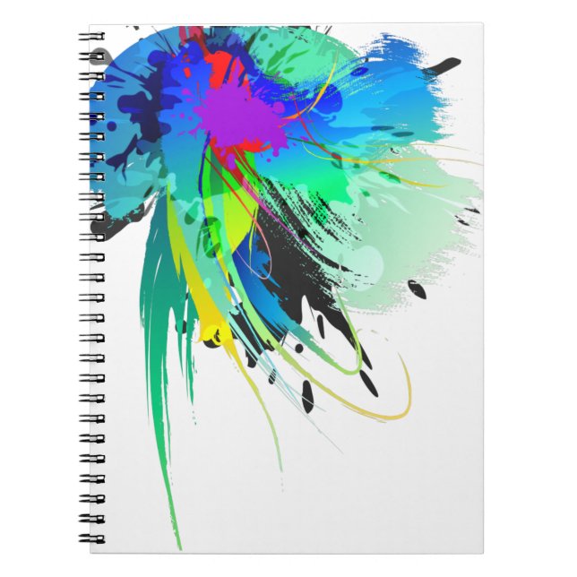 Carnet Plaques de peinture Peacock Abstraites (Devant)