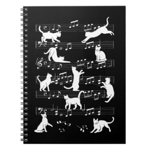 Carnet Playful Cats Funny Musicien Chat propriétaire Hum