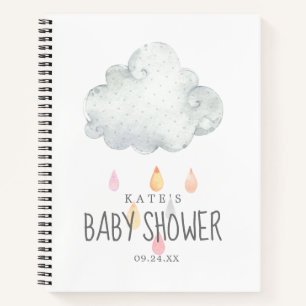 Carnet Pluie Cloud Girl Baby shower Cadeau Liste Notebook