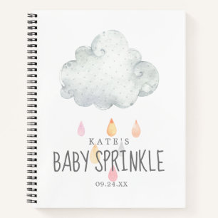 Carnet Pluie Cloud Girl Baby Sprinkle Cadeau Liste Notebo