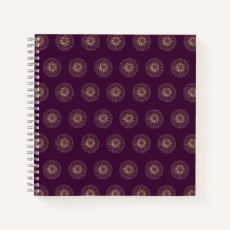 Carnet Plum | Golden Zinnia Flower Medallions