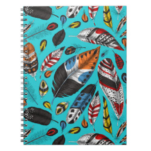 Carnet Plumes colorées