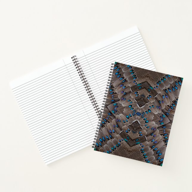 Carnet Plumes de faisan de conception fractale (Intérieur)