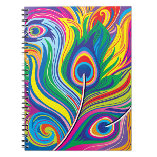 Carnet Plumes de paon