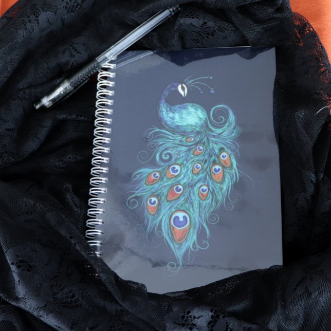 Carnet Plumes de paon Peacocks Turquoises (Créateur téléchargé)