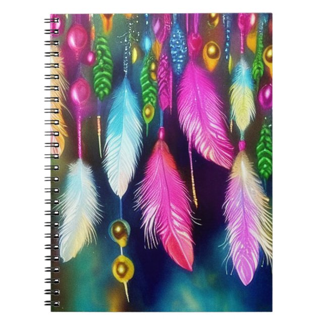Carnet Plumes et perles (Devant)