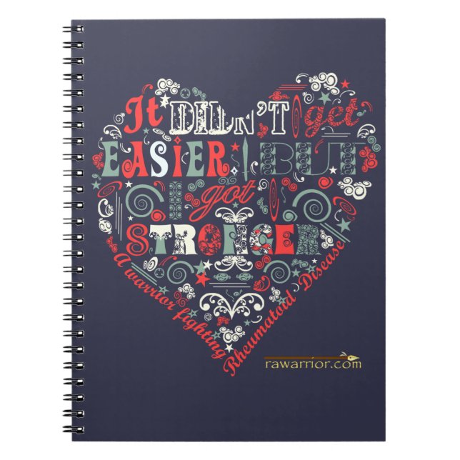 Carnet Plus fort avec le coeur (Devant)