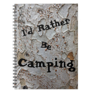 Carnet Plutôt Être Camping Bark Nature Photo Rustique
