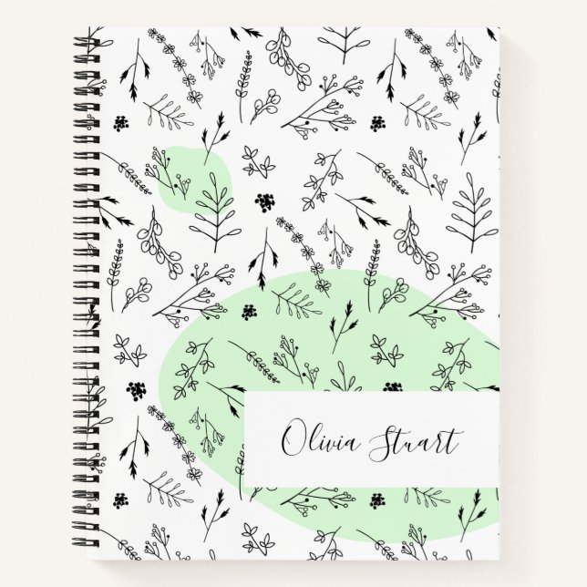 Carnet Plutôt tendance minimaliste moderne botanique (Devant)