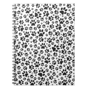 Carnet Poches de chien noir et blanc Poka Dot