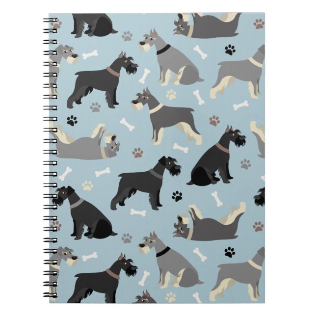 Carnet Poches et os Schnauzer (Devant)