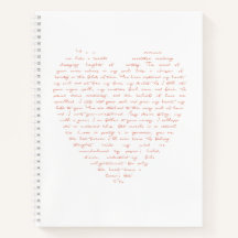 Poème d'amour en forme de coeur