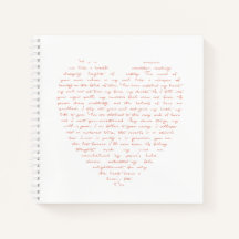 Poème d'amour en forme de coeur