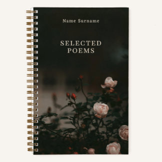 Carnet Poésie personnalisée & roses lunaires (petit)