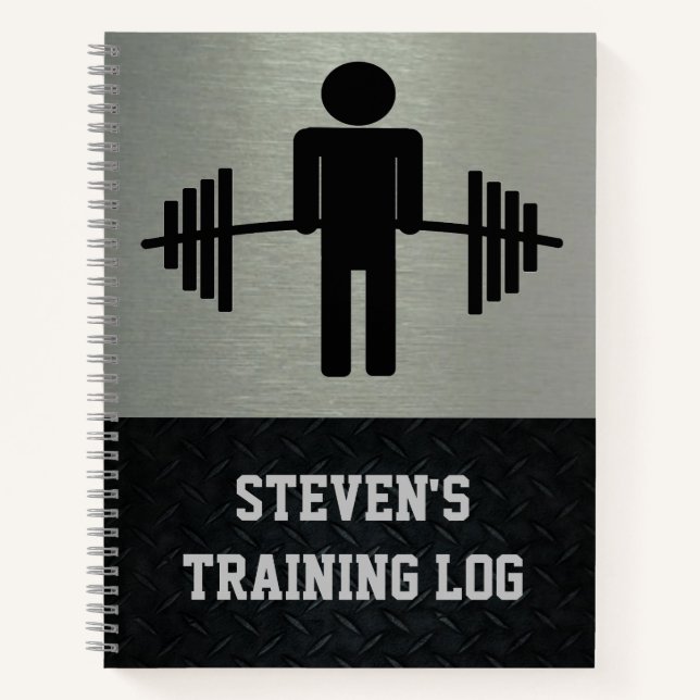 Carnet Poids Barbell Workout Gym Training Log (Devant)