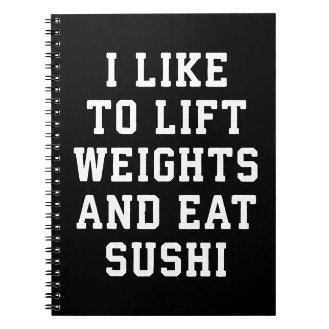 Carnet Poids de levage et de manger du sushi - Carbes amu (Devant)