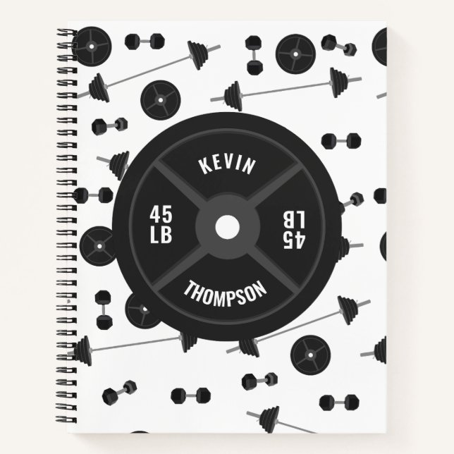 Carnet Poids Formation Fitness Dumbbell Bodybuilding (Devant)