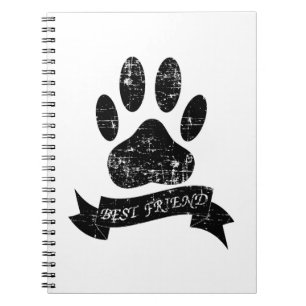 Carnet Poignée de chien détendue avec ruban