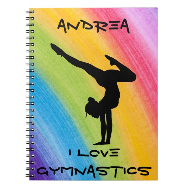 Carnet Poignée de gymnastique Rainbow Funky Sketch Police (Devant)