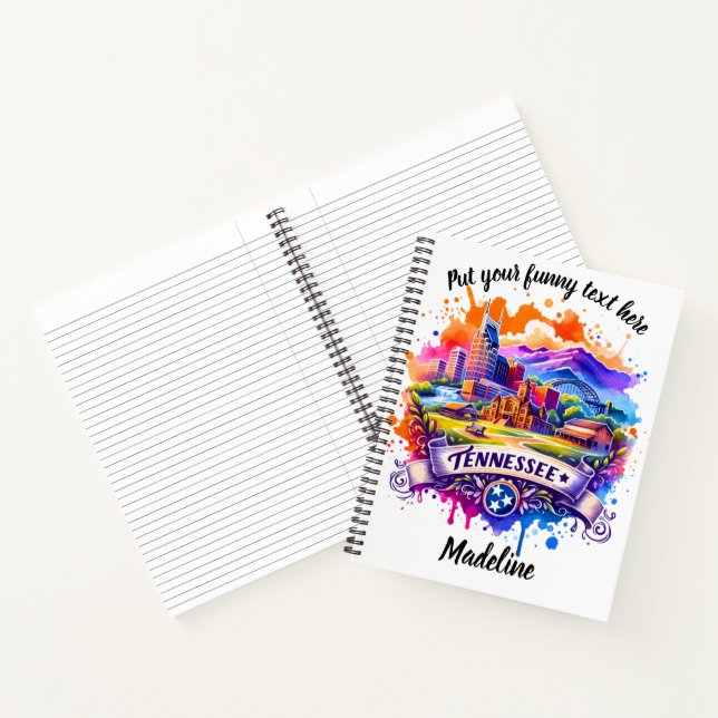 Carnet Points de repère du Tennessee aux couleurs vives (Intérieur)