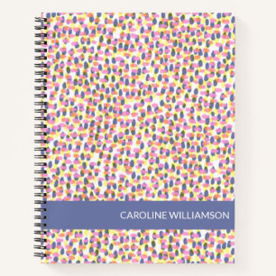 Carnet Points et points d'aquarelle Abstraits Personnalis
