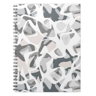 Carnet Points gris clair motif Abstrait tacheté