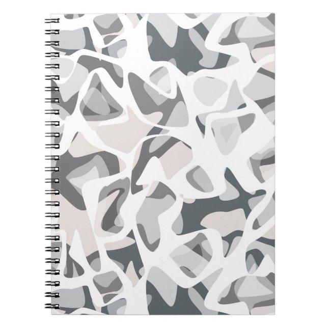 Carnet Points gris clair motif Abstrait tacheté (Devant)