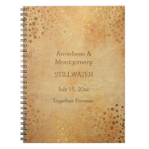 Carnet Points Or Vintage tendance du jour de mariage