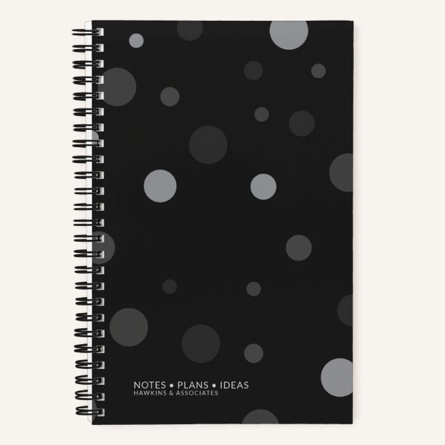 Carnet Points Pop Noirs Reliure Spirale (Recto)