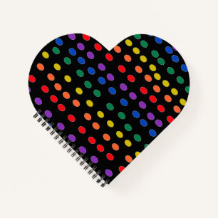 Carnet Points Rainbow Candy sur noir