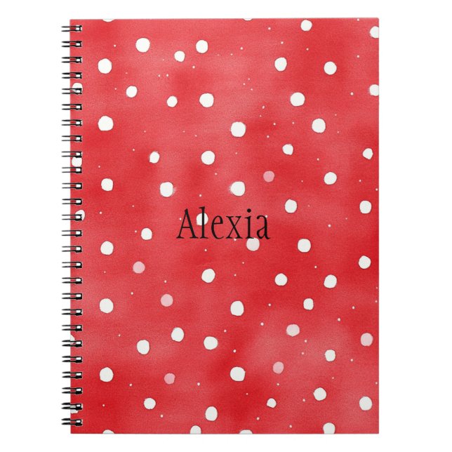 Carnet Points Rouges Blancs (Devant)
