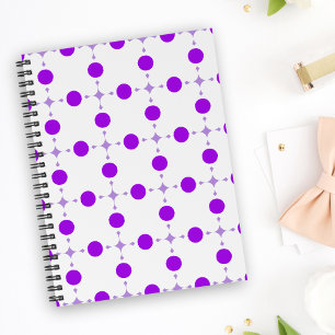 Carnet Points violets, Motif à pois, Pois, Pointillé